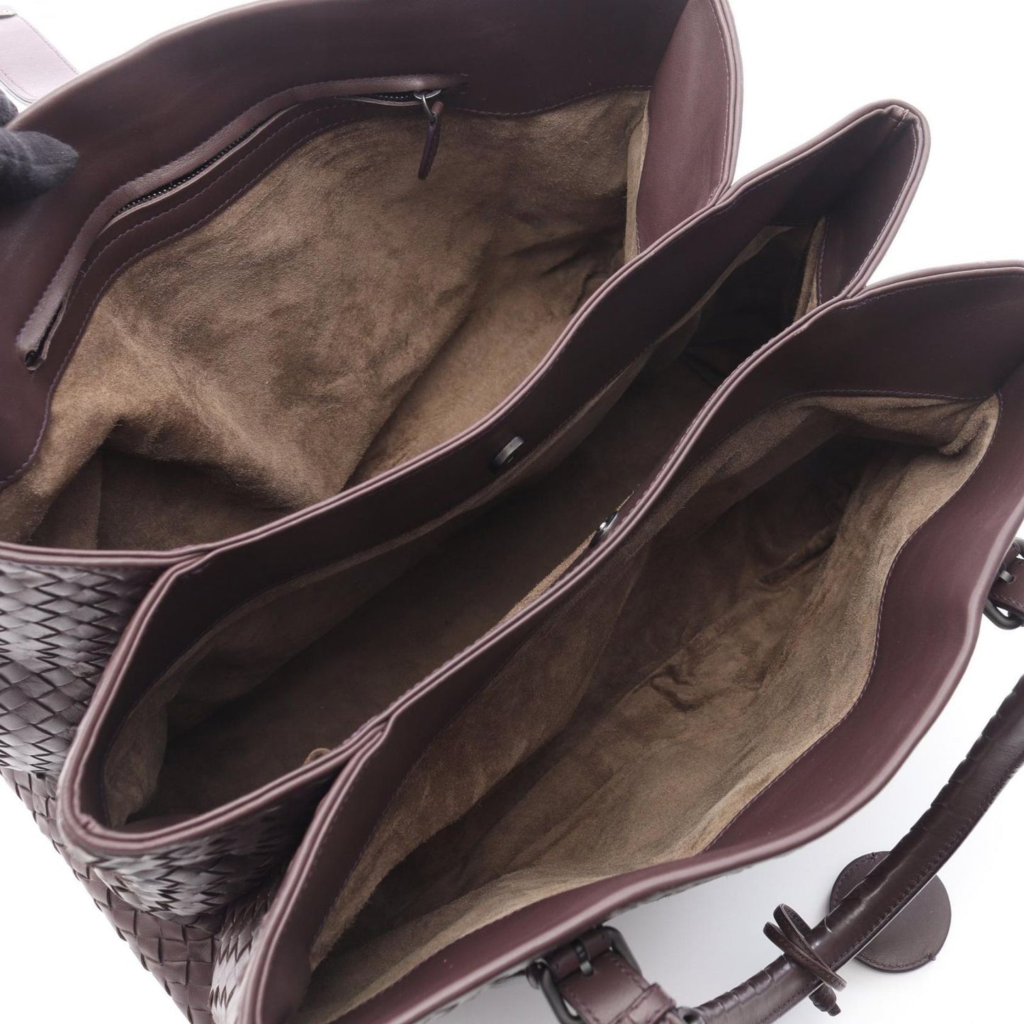 Bottega Veneta Handbag Intrecciato Rome Bag Purple Leather Hand — view 3