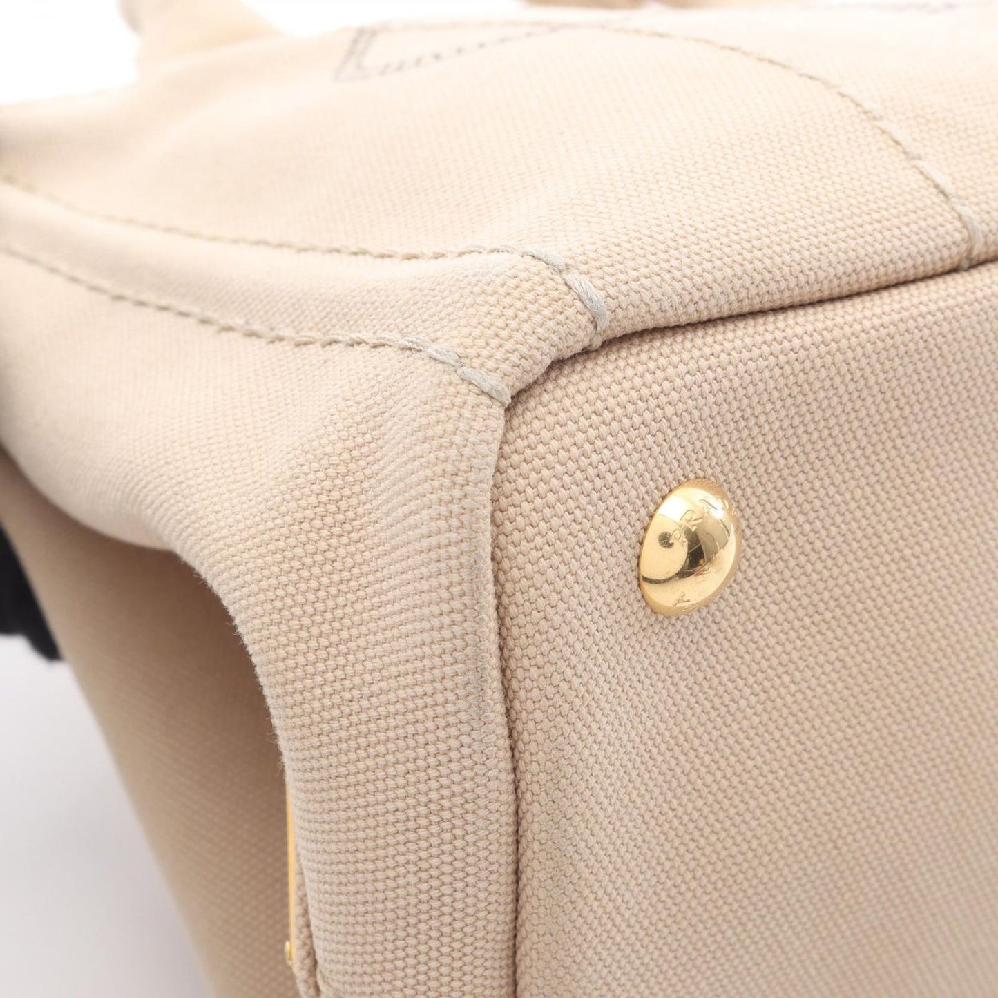 Prada Tote Canapa 2-Way Beige Canvas — view 7