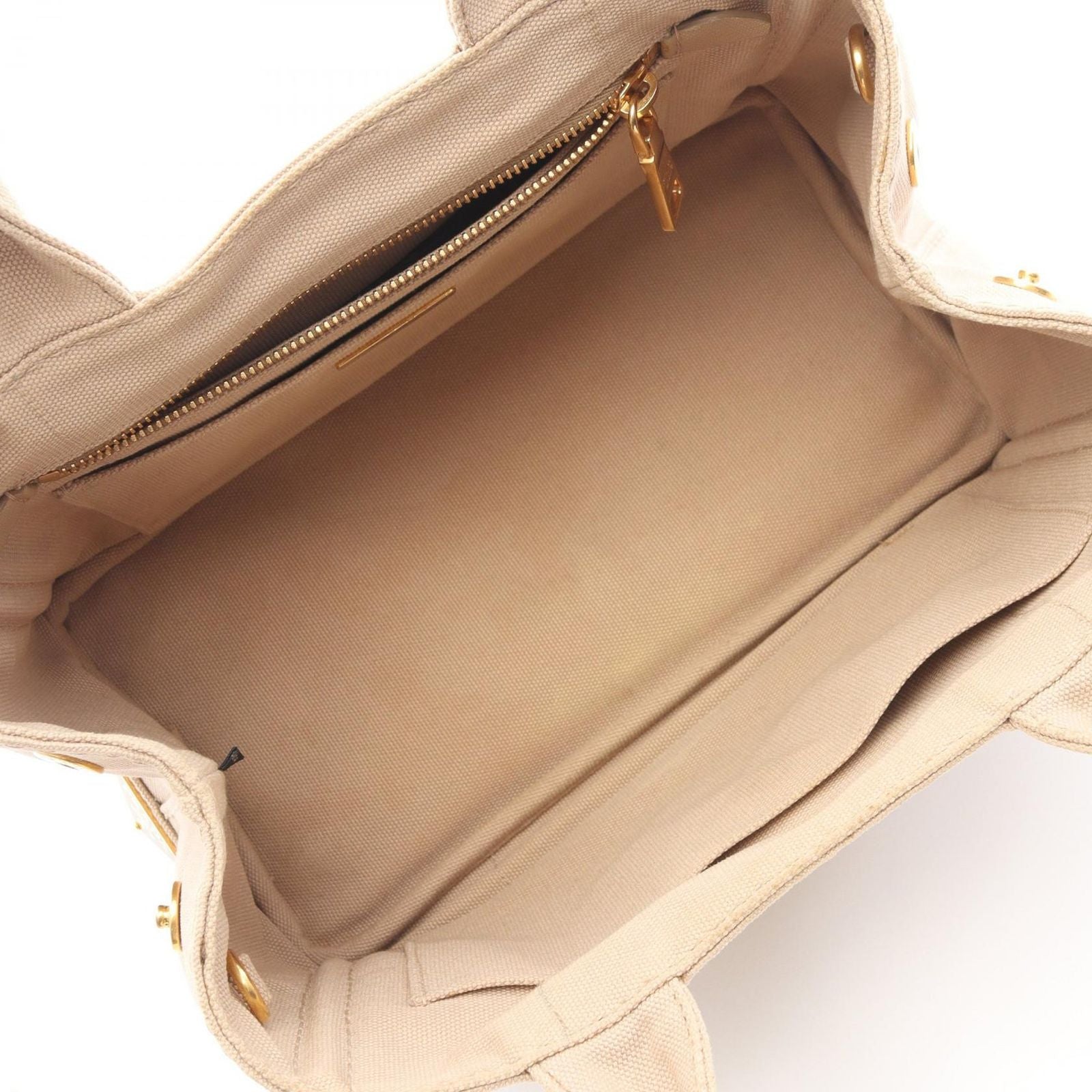 Prada Tote Canapa 2-Way Beige Canvas — view 3