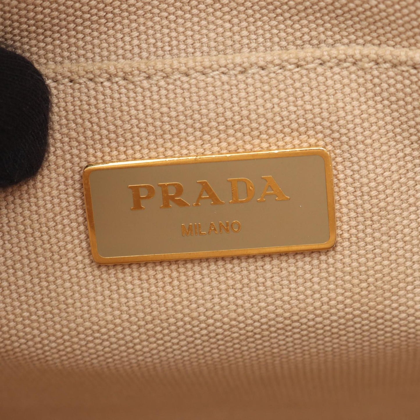 Prada Tote Canapa 2-Way Beige Canvas — view 4