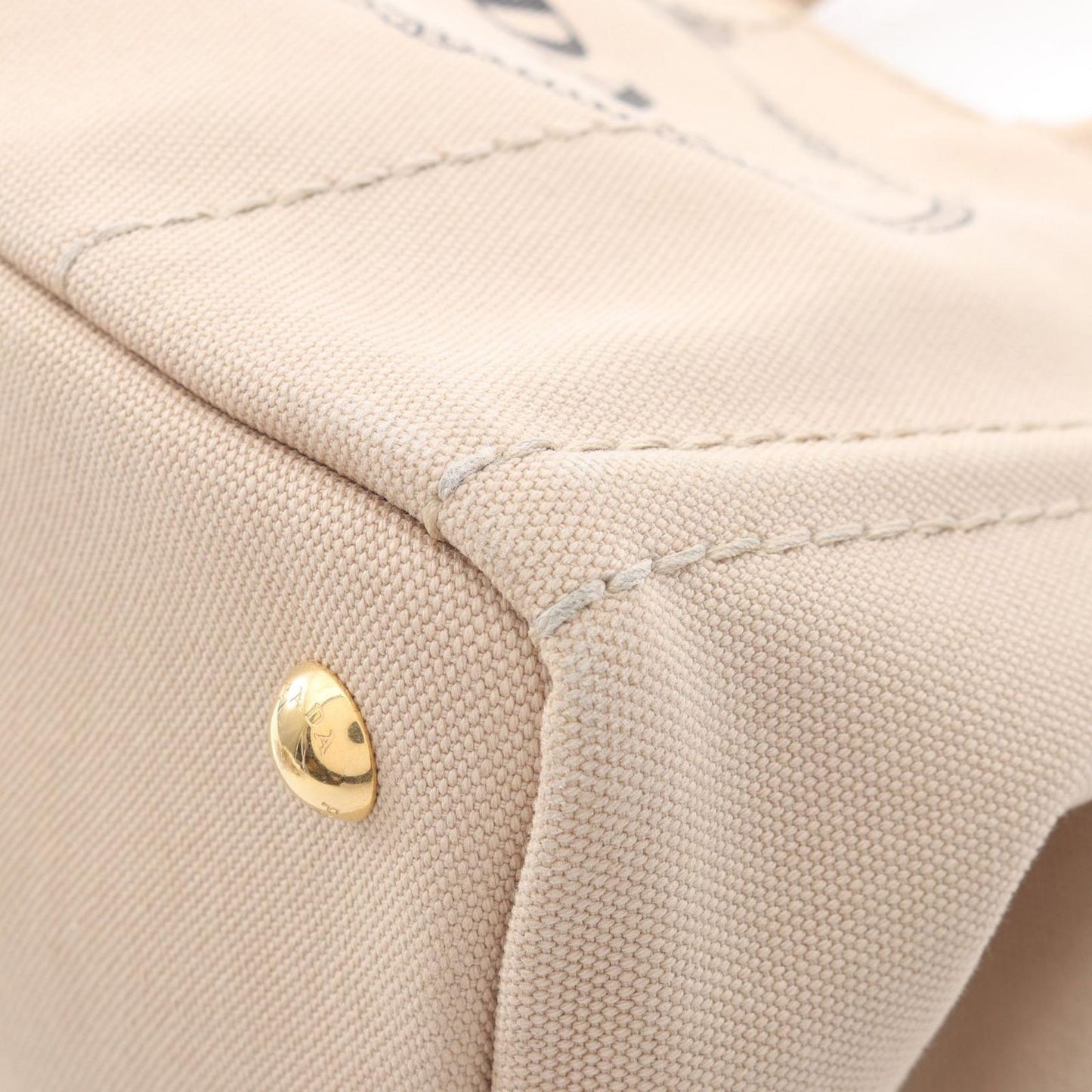 Prada Tote Canapa 2-Way Beige Canvas — view 8