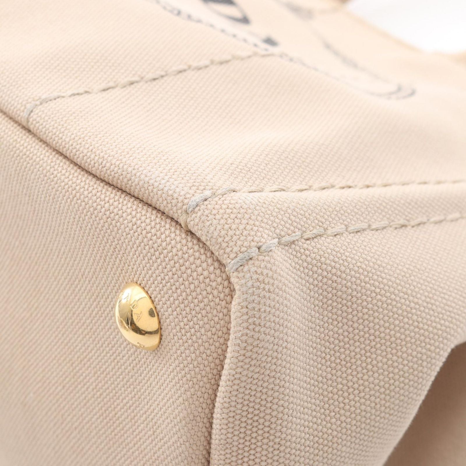 Prada Tote Canapa 2-Way Beige Canvas — view 8