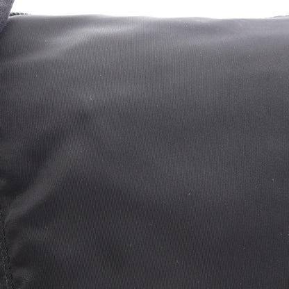 Prada Shoulder Bag Vela Black Nylon Saffiano Leather Triangle Logo — view 5