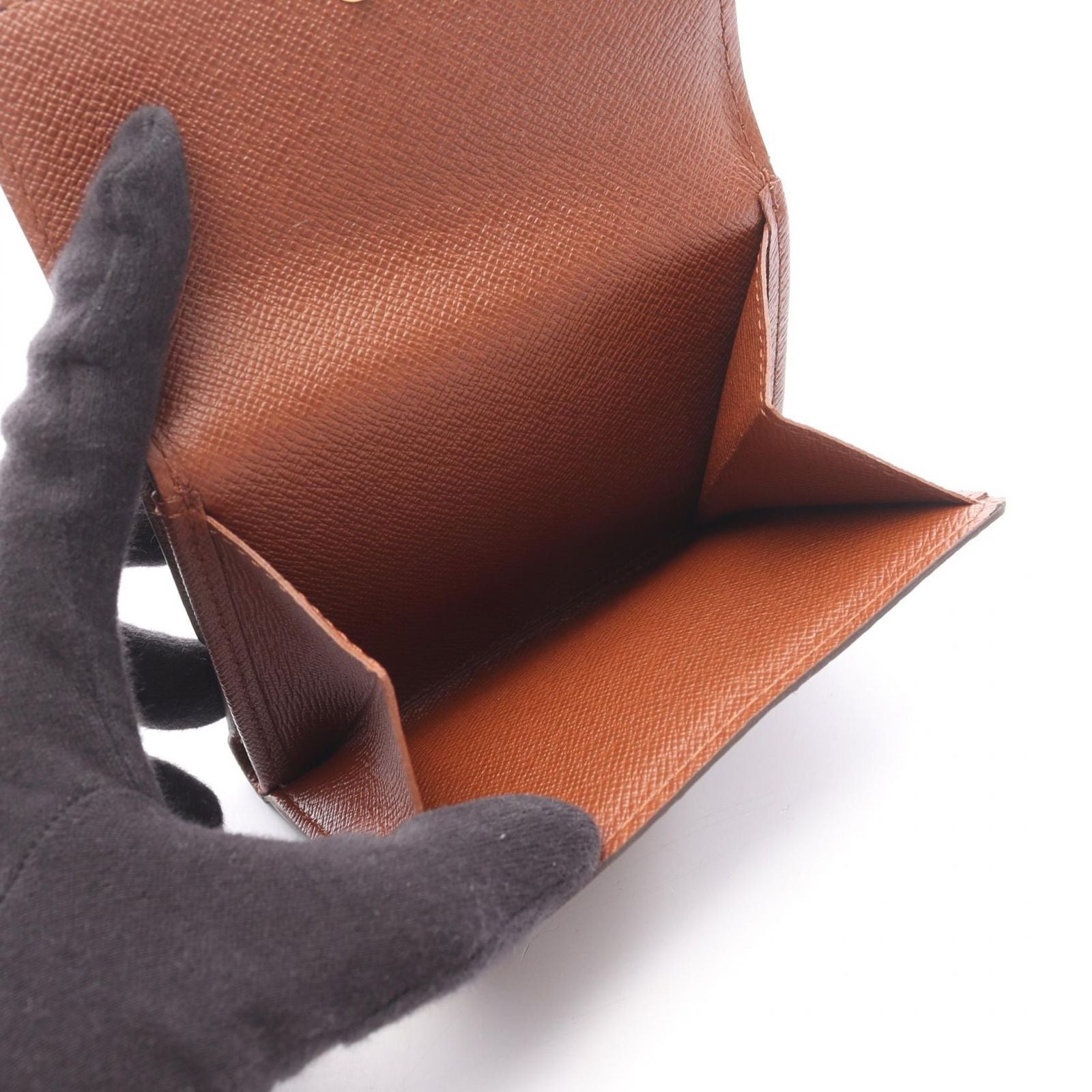 Louis Vuitton Trifold Wallet Porte Monet Cles Monogram Leather — view 4