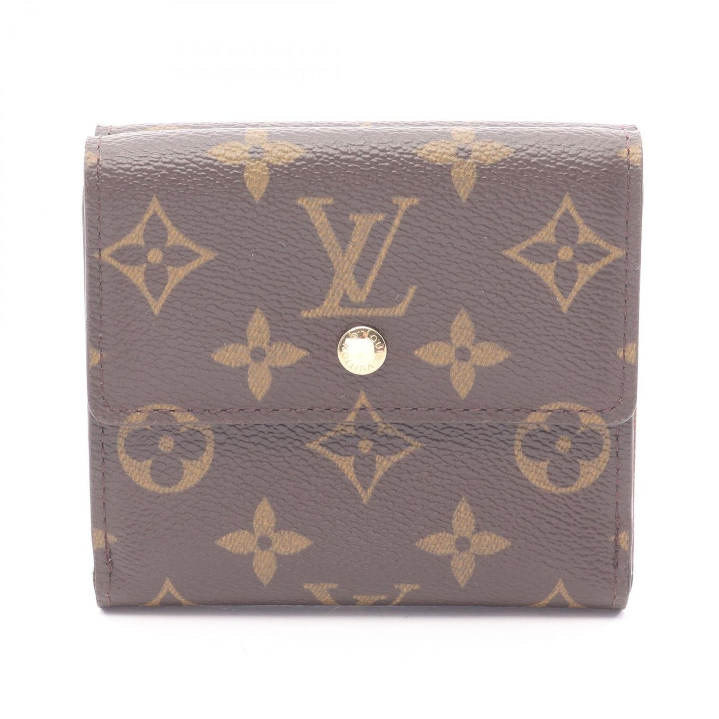 Louis Vuitton Trifold Wallet Porte Monet Cles Monogram Leather