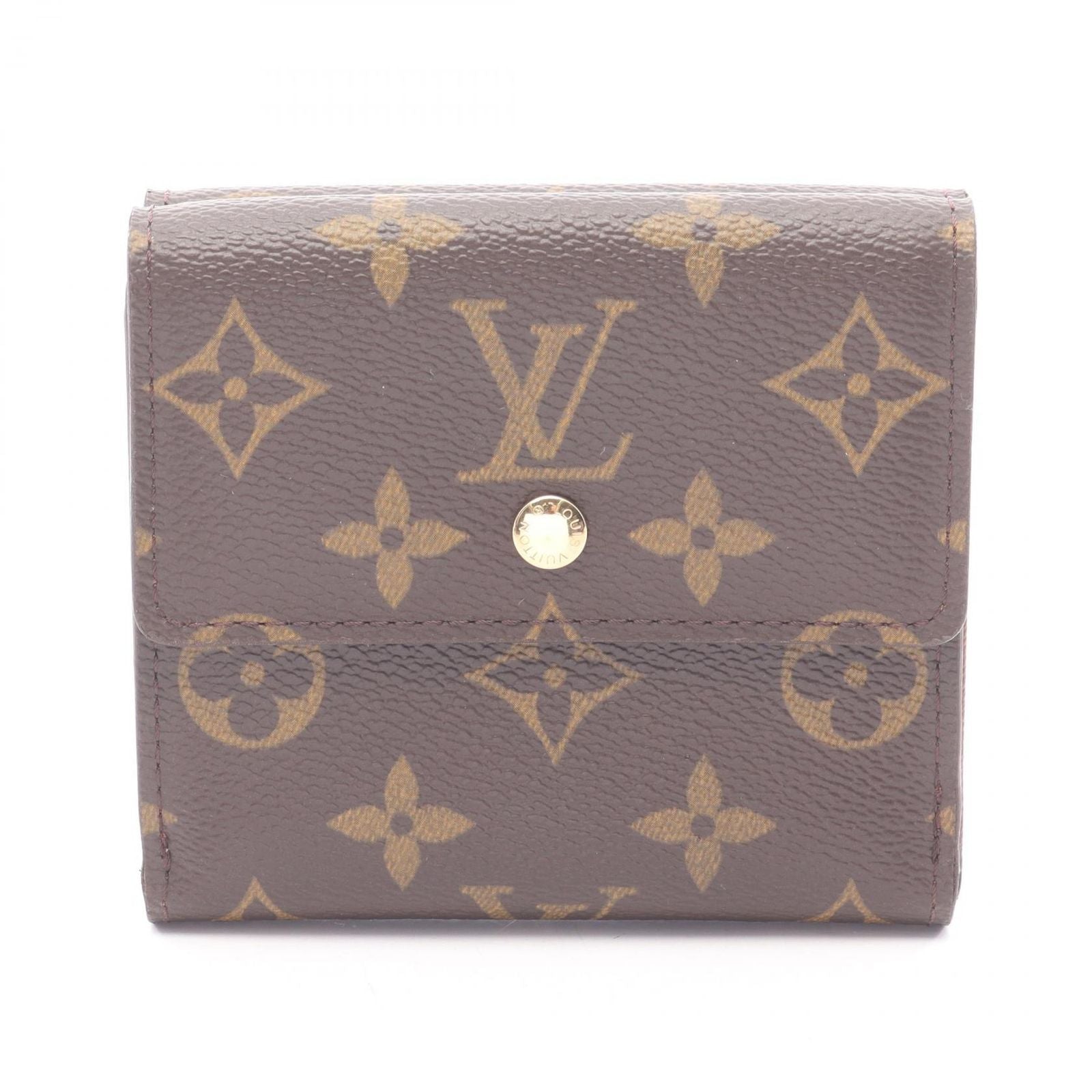 Louis Vuitton Trifold Wallet Porte Monet Cles Monogram Leather