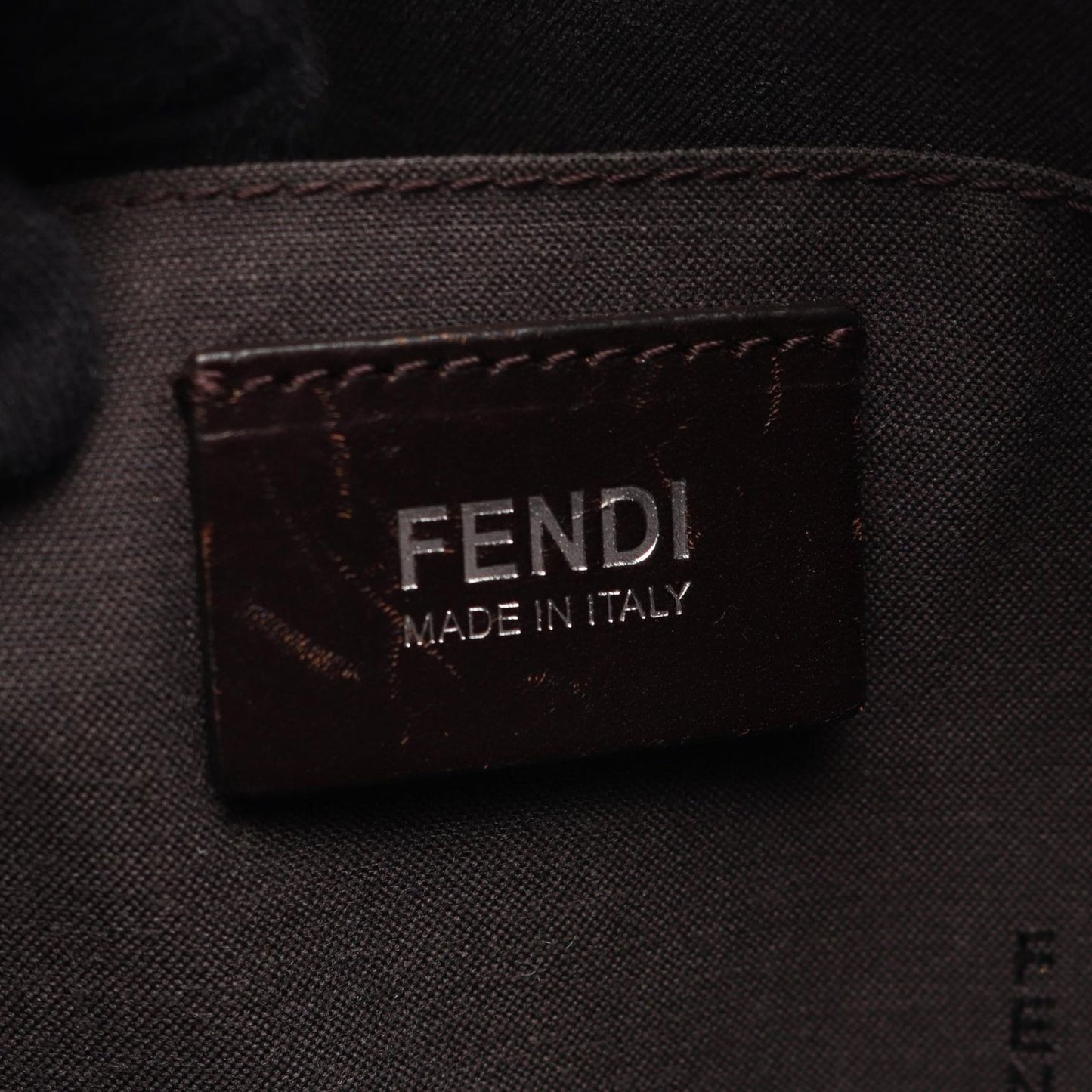 Fendi Shoulder Bag Zucca Brown Canvas Leather — view 4