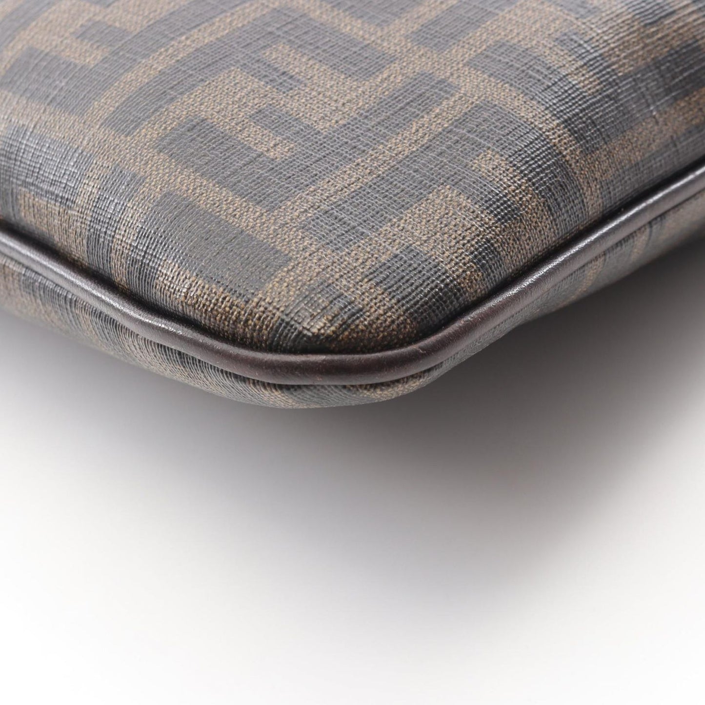 Fendi Shoulder Bag Zucca Brown Canvas Leather — view 5