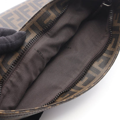 Fendi Shoulder Bag Zucca Brown Canvas Leather — view 9