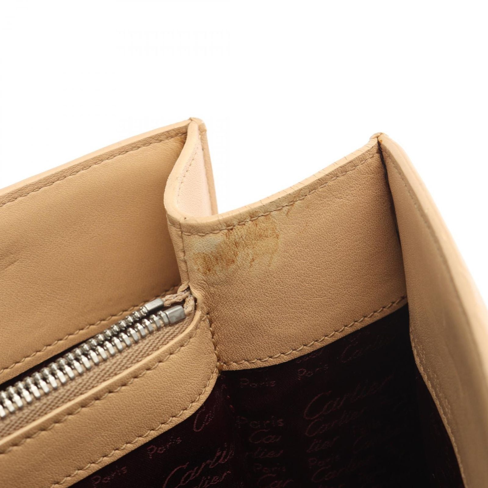 Cartier Tote Cabochon Beige Leather — view 9