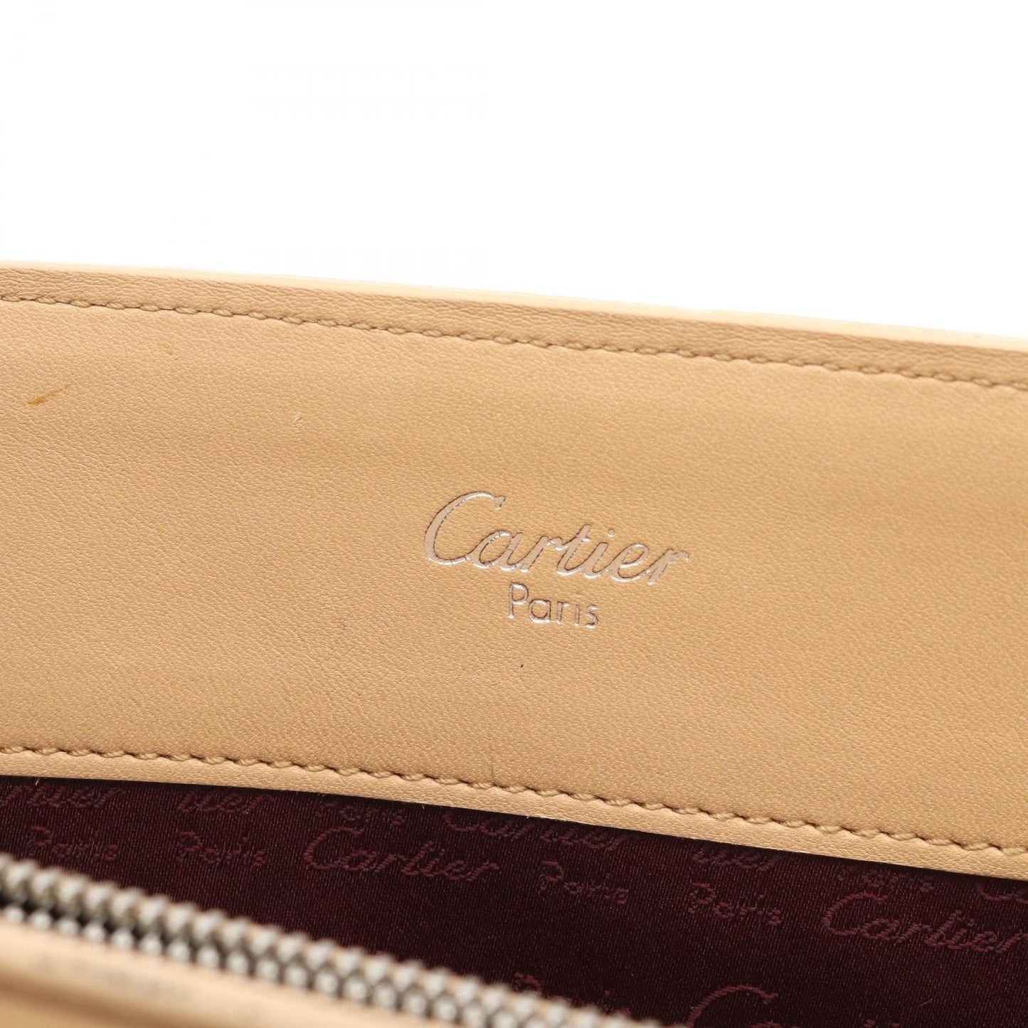Cartier Tote Cabochon Beige Leather — view 4