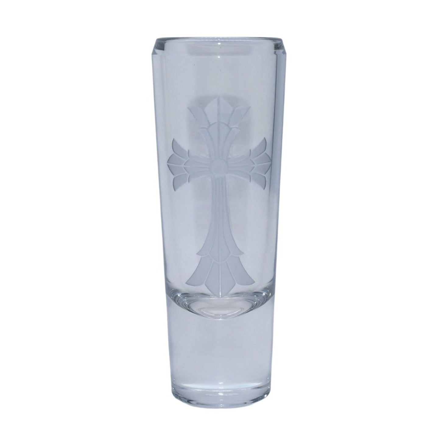 Chrome Hearts Baccarat Cross Motif Glass Vase Clear