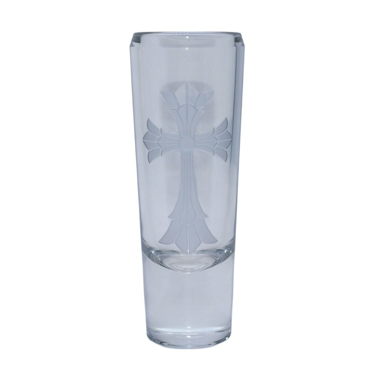 Chrome Hearts Baccarat Cross Motif Glass Vase Clear