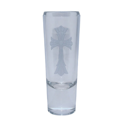 Chrome Hearts Baccarat Cross Motif Glass Vase Clear — view 2
