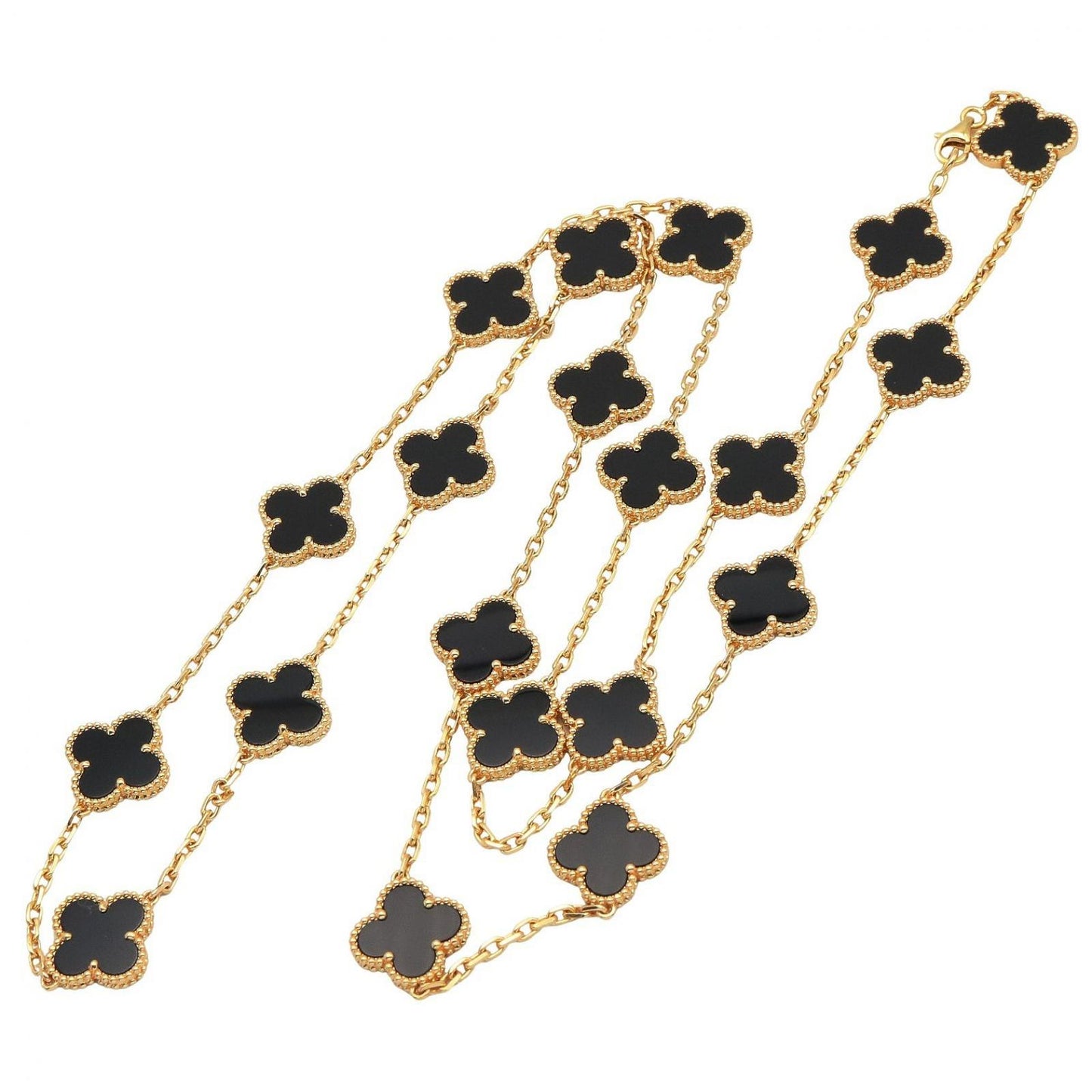 Van Cleef & Arpels Necklace Vintage Alhambra Onyx 84 cm 18k — view 2