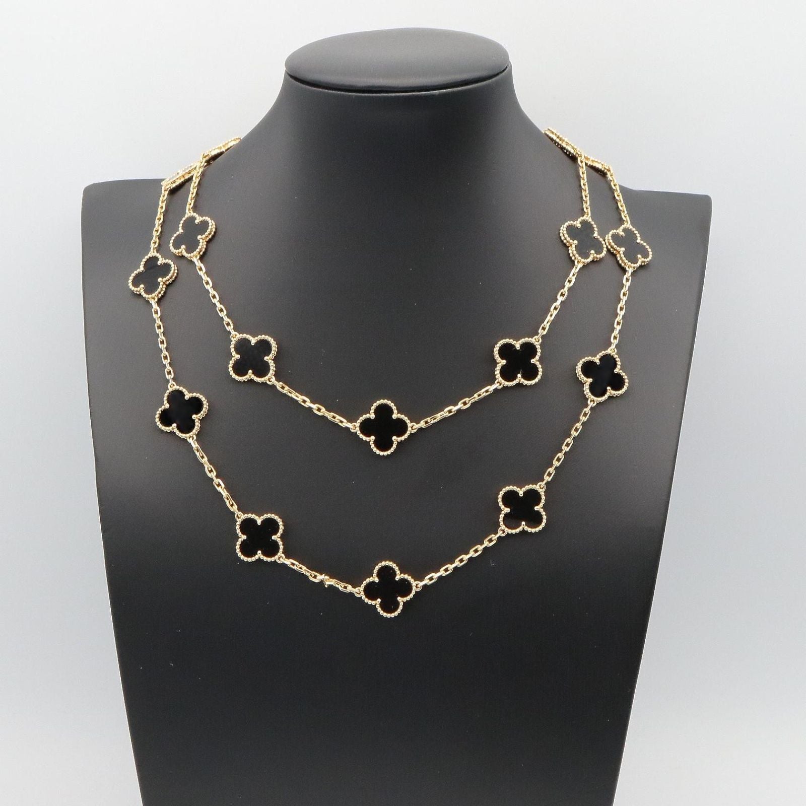 Van Cleef & Arpels Necklace Vintage Alhambra Onyx 84 cm 18k — view 6