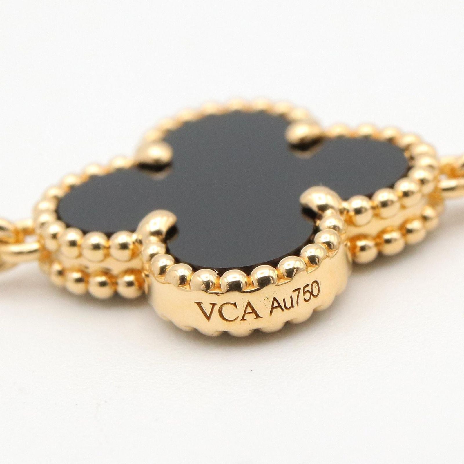Van Cleef & Arpels Necklace Vintage Alhambra Onyx 84 cm 18k — view 3