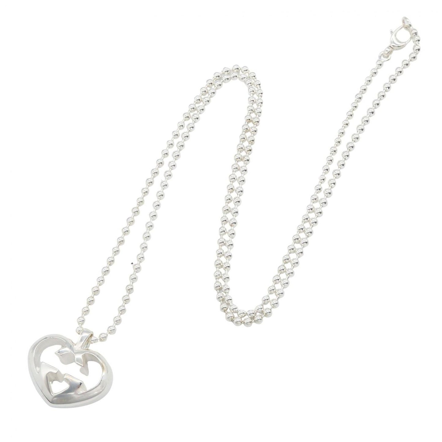 Gucci Necklace Heart Interlocking 70 cm 925 Sterling Silver — view 2