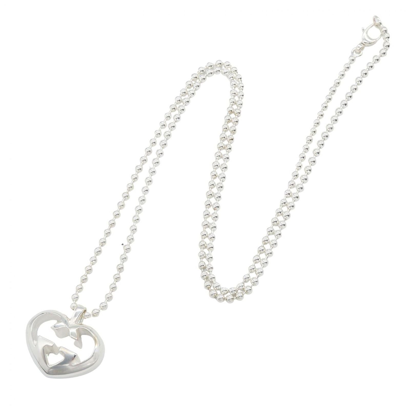 Gucci Necklace Heart Interlocking 70 cm 925 Sterling Silver — view 2