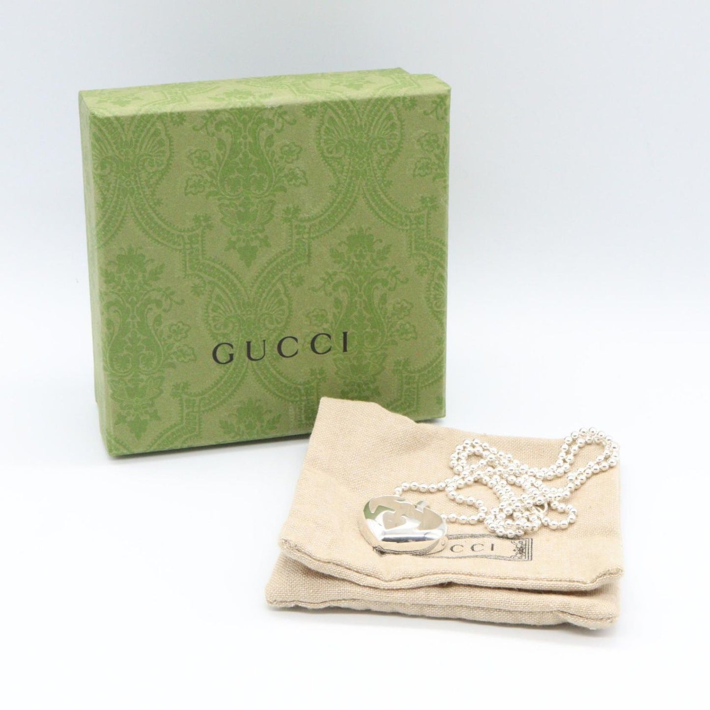 Gucci Necklace Heart Interlocking 70 cm 925 Sterling Silver — view 5