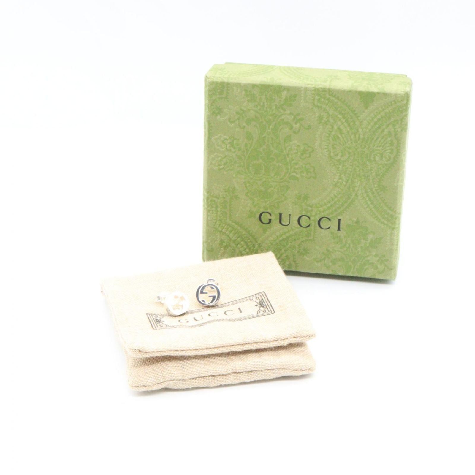 Gucci Earrings Interlocking Studs 925 Sterling Silver — view 7