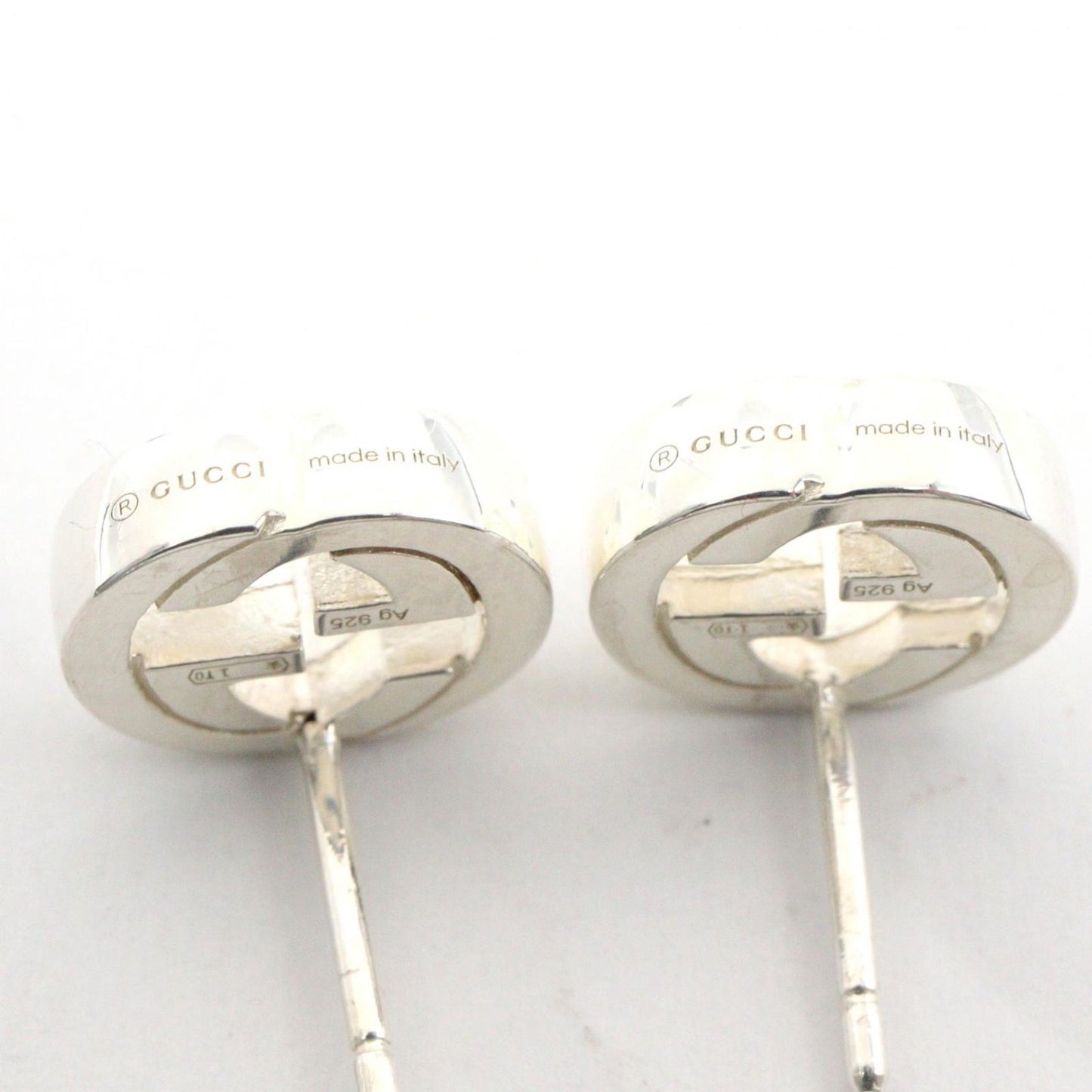 Gucci Earrings Interlocking Studs 925 Sterling Silver — view 5
