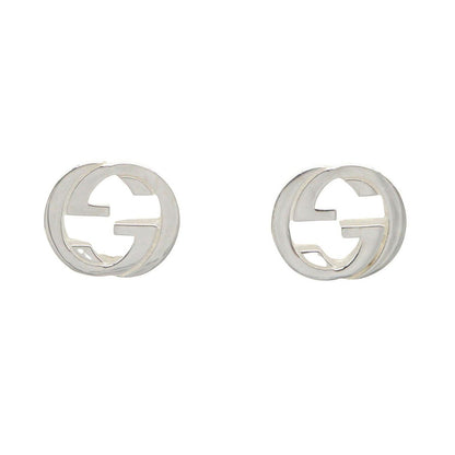 Gucci Earrings Interlocking Studs 925 Sterling Silver