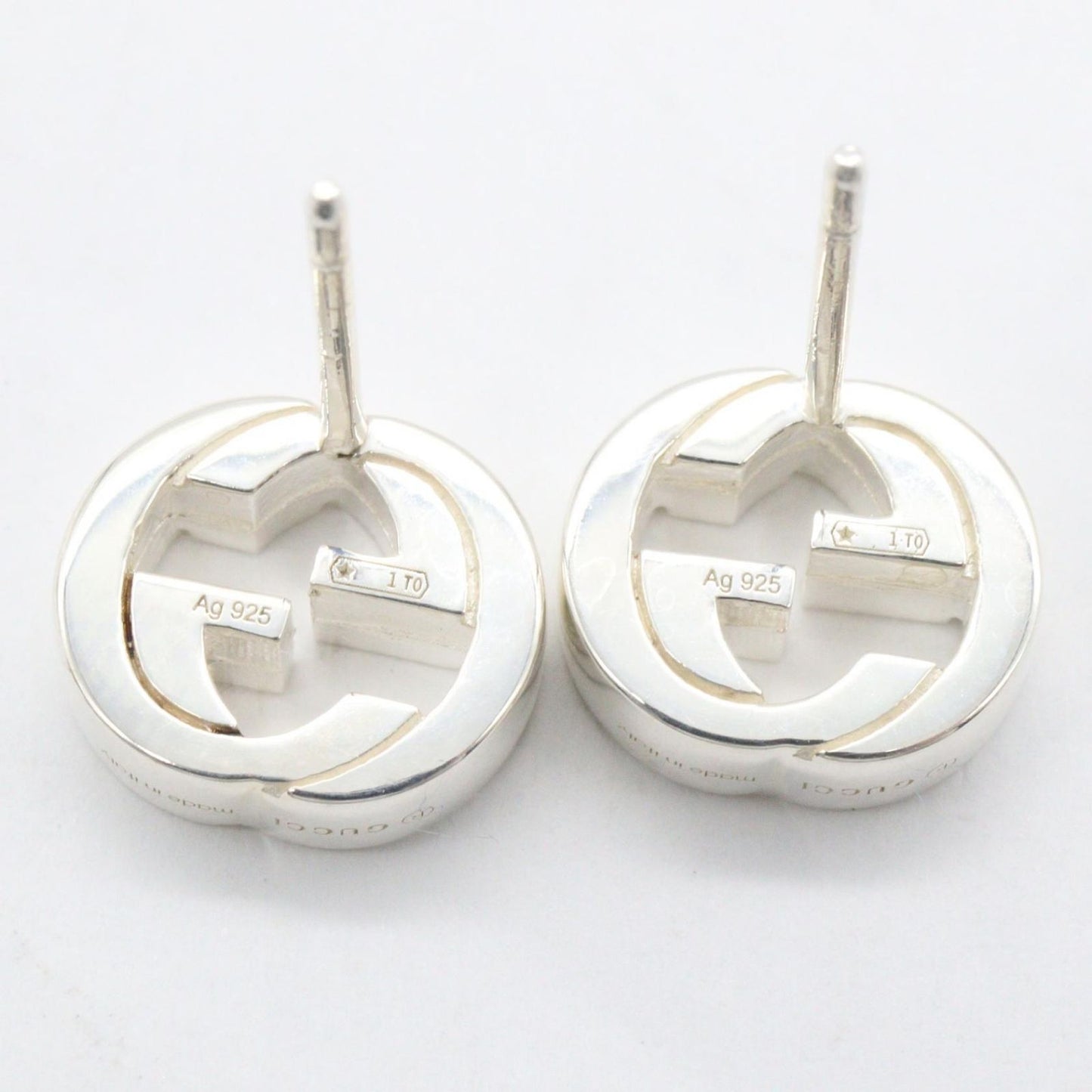 Gucci Earrings Interlocking Studs 925 Sterling Silver — view 6