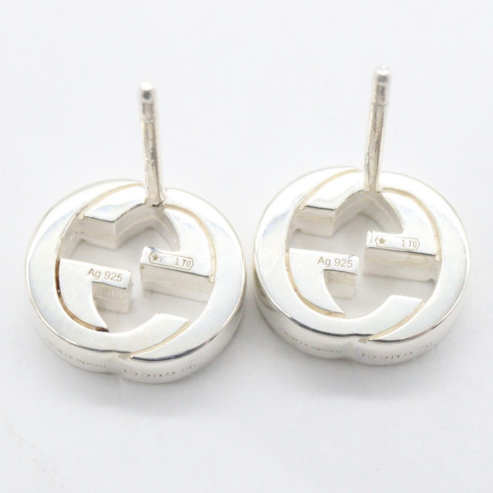 Gucci Earrings Interlocking Studs 925 Sterling Silver — view 6
