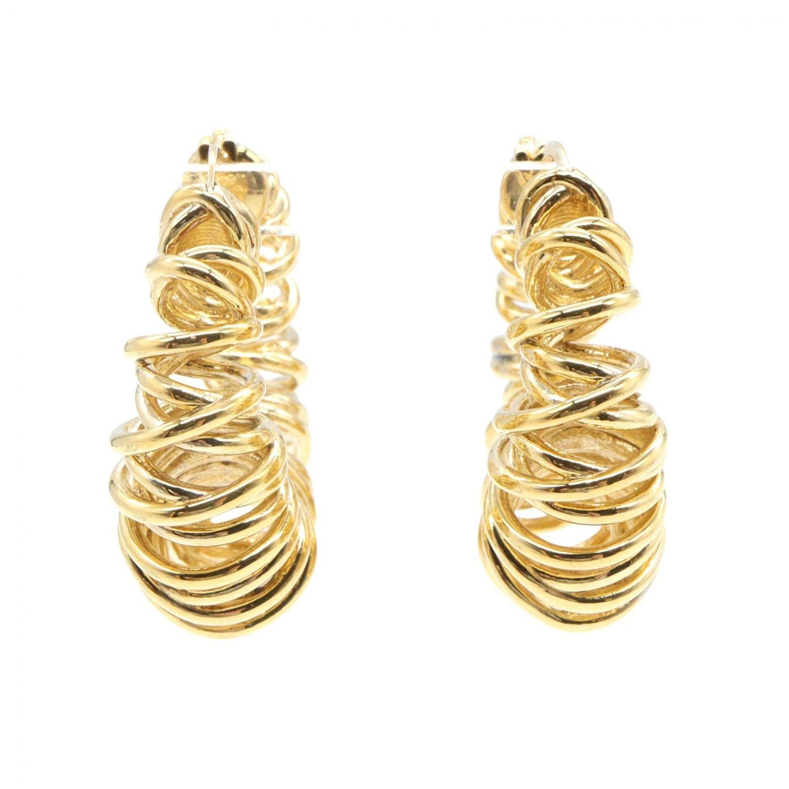 Bottega Veneta Earrings Spiral Knot Hoop 925 Sterling Silver