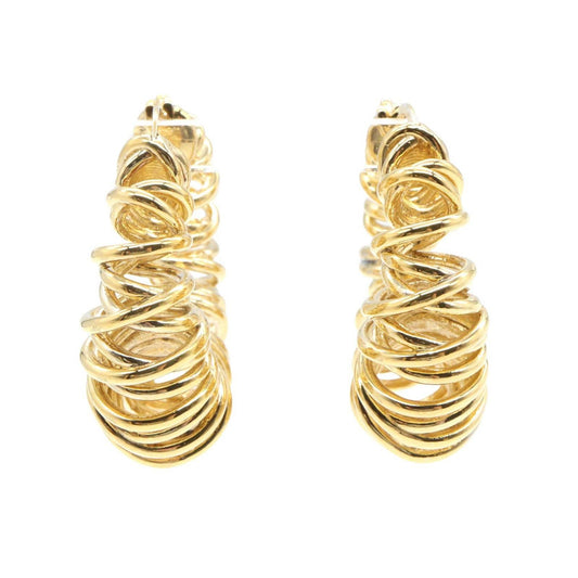 Bottega Veneta Earrings Spiral Knot Hoop 925 Sterling Silver