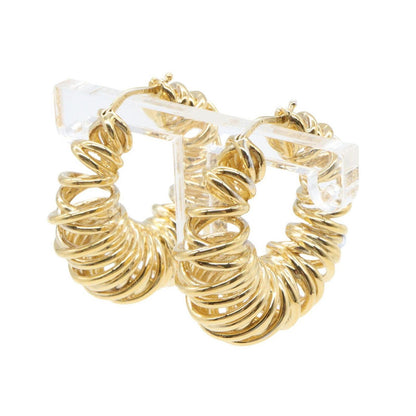Bottega Veneta Earrings Spiral Knot Hoop 925 Sterling Silver — view 2