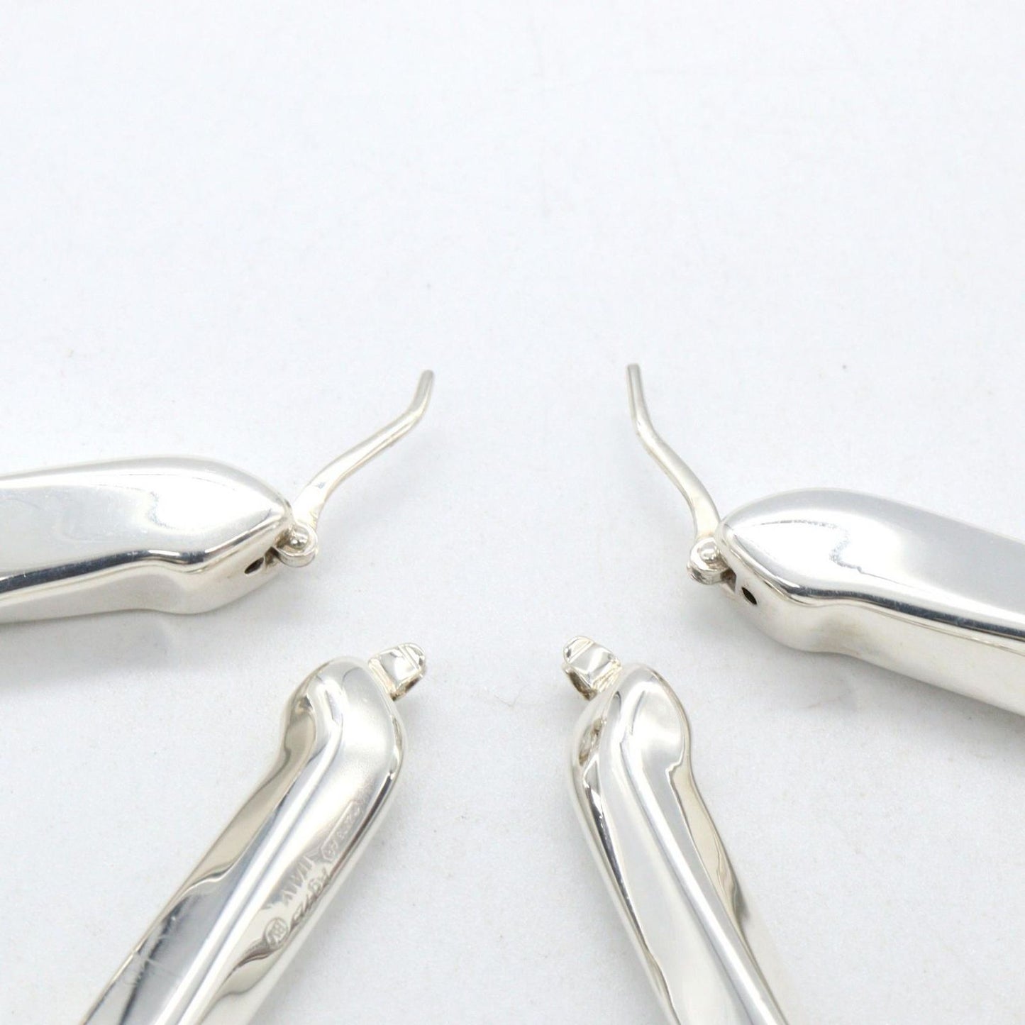 Bottega Veneta Earrings Twist Triangle Hoop 925 Sterling Silver — view 4