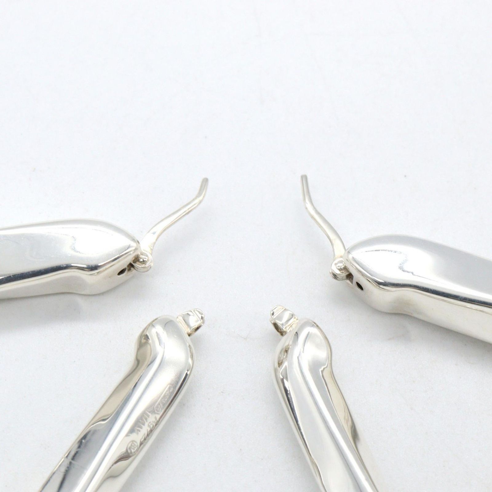 Bottega Veneta Earrings Twist Triangle Hoop 925 Sterling Silver — view 4