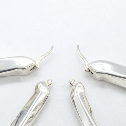 Bottega Veneta Earrings Twist Triangle Hoop 925 Sterling Silver — view 4