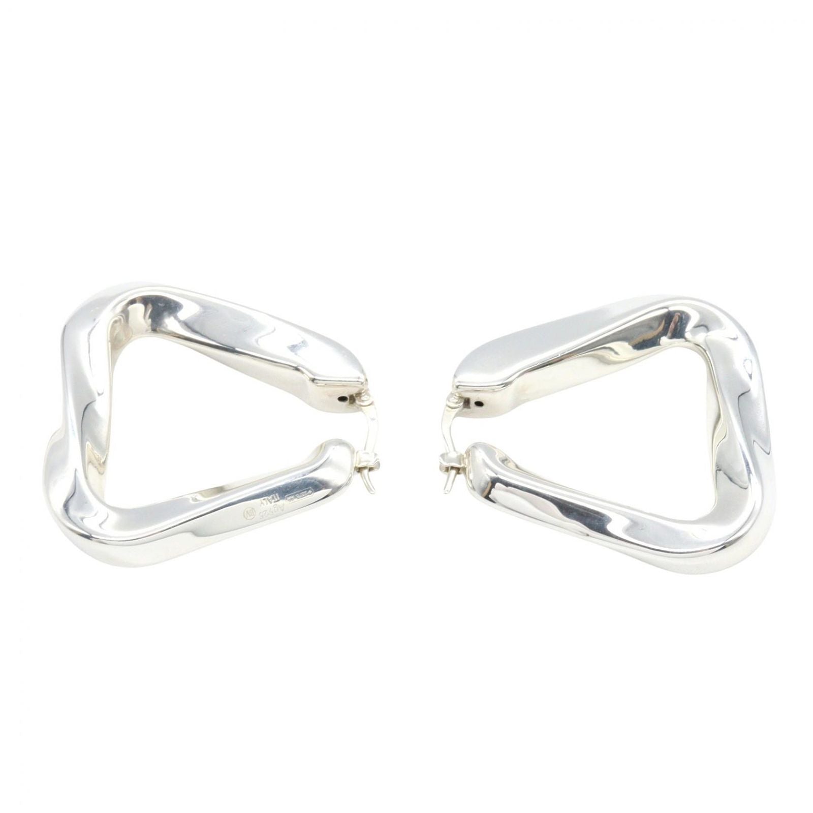 Bottega Veneta Earrings Twist Triangle Hoop 925 Sterling Silver — view 3