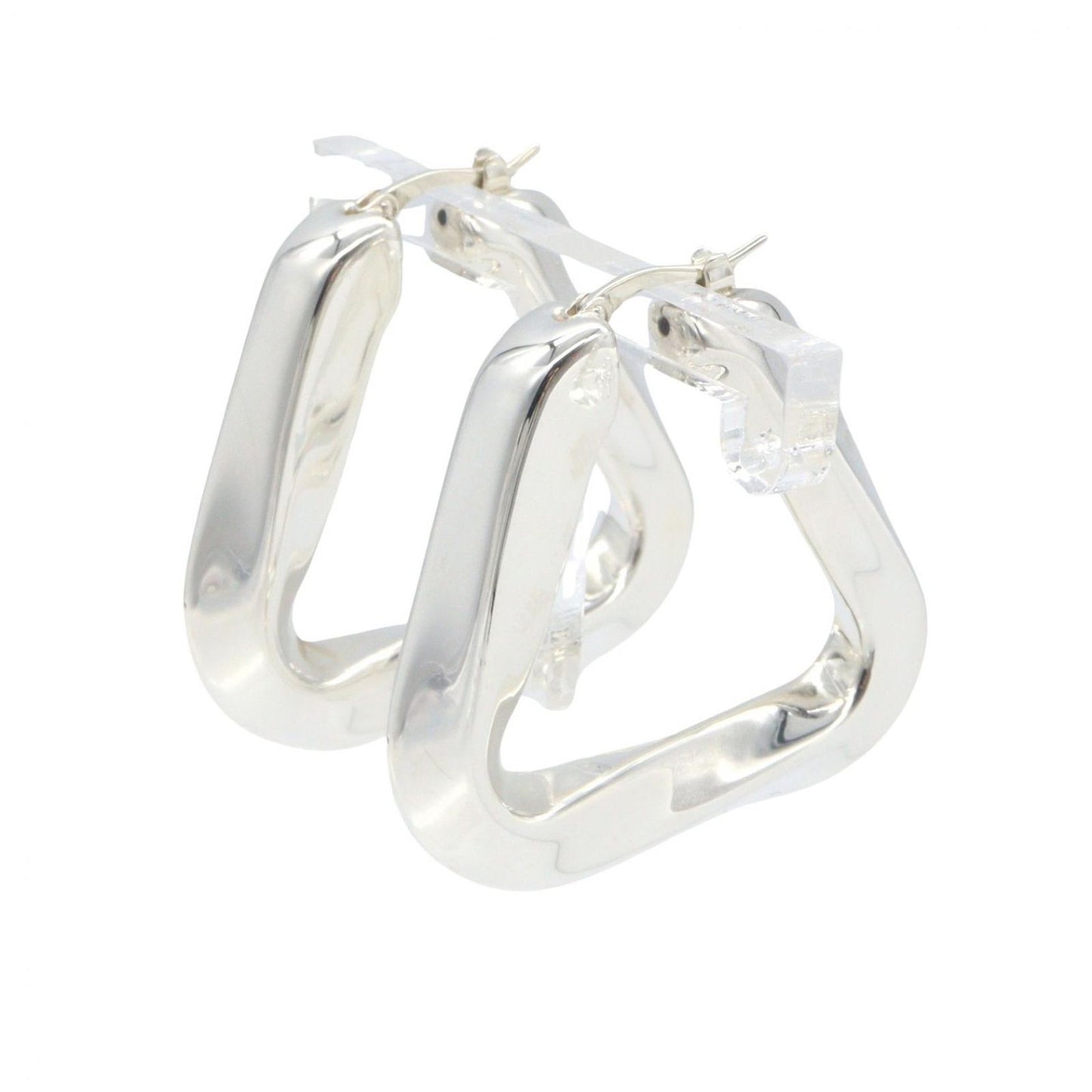 Bottega Veneta Earrings Twist Triangle Hoop 925 Sterling Silver — view 2