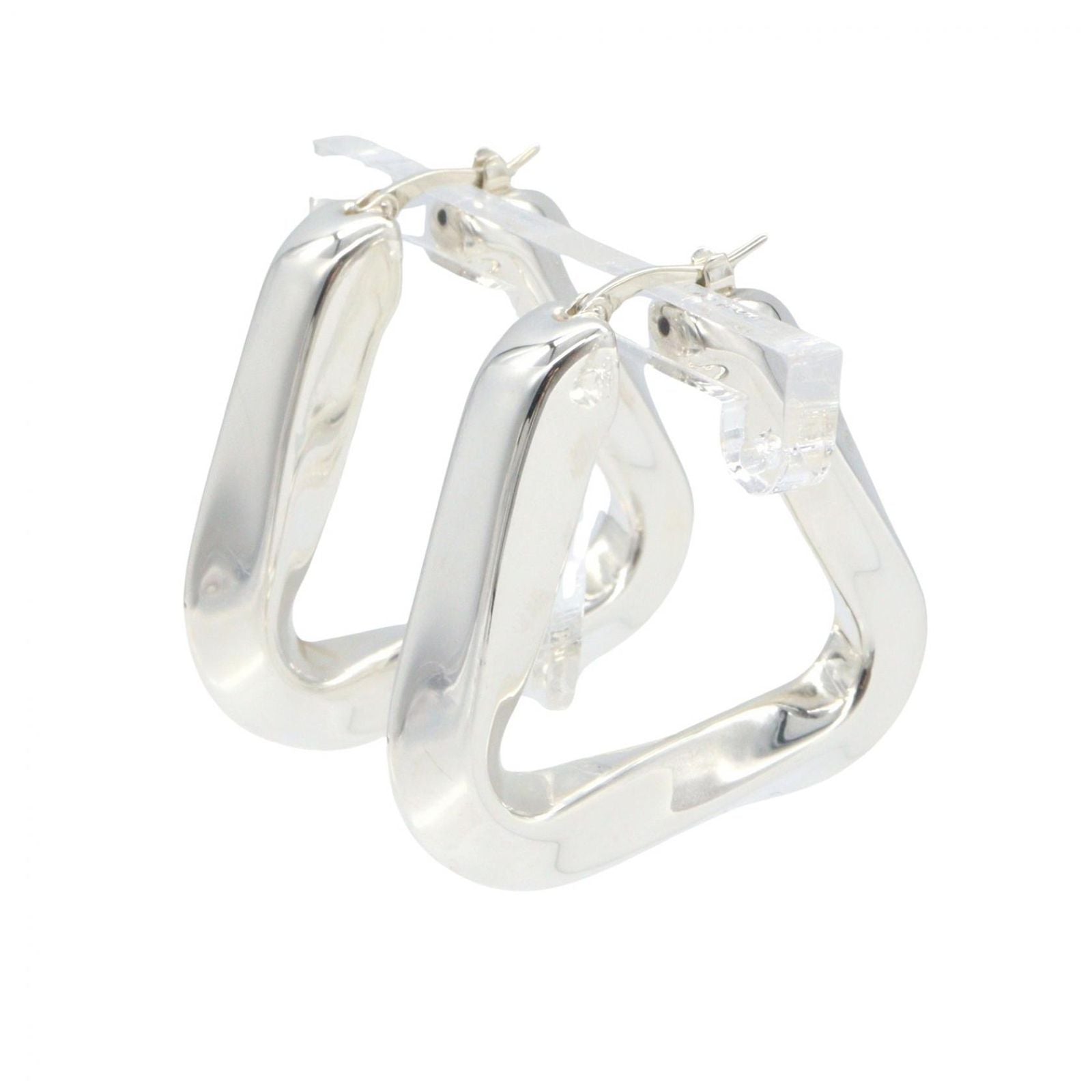 Bottega Veneta Earrings Twist Triangle Hoop 925 Sterling Silver — view 2