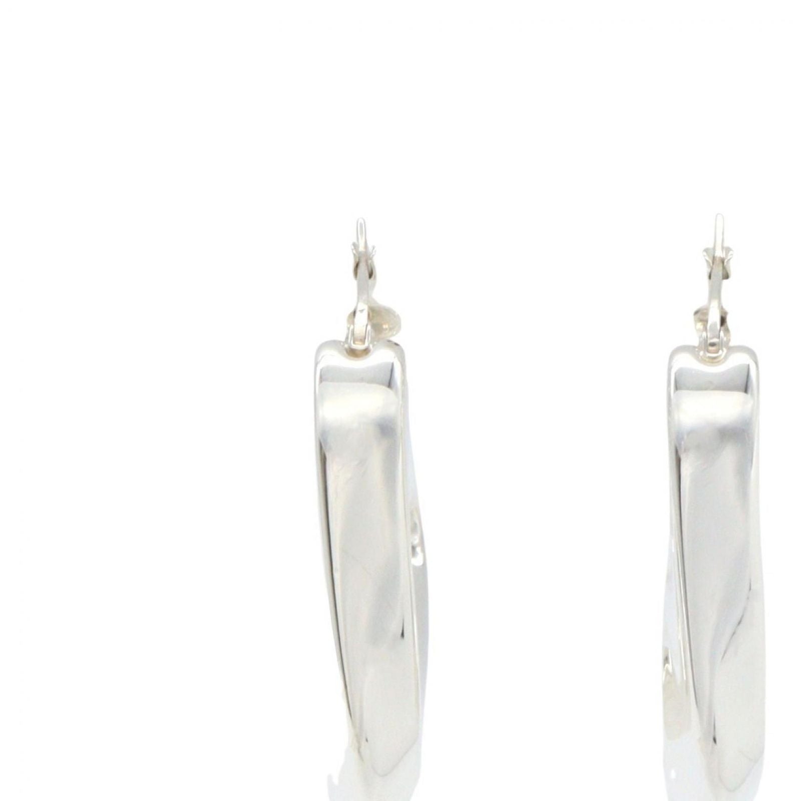 Bottega Veneta Earrings Twist Triangle Hoop 925 Sterling Silver