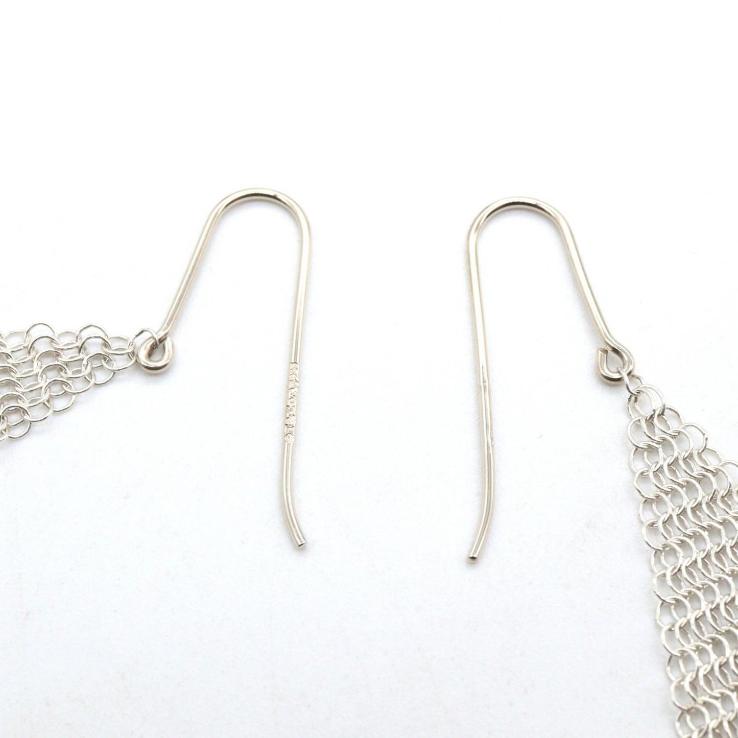 Tiffany & Co Earrings Pearl Mesh 925 Sterling Silver — view 2