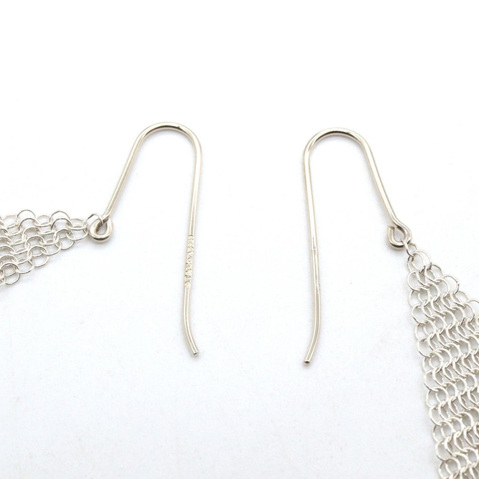 Tiffany & Co Earrings Pearl Mesh 925 Sterling Silver — view 2