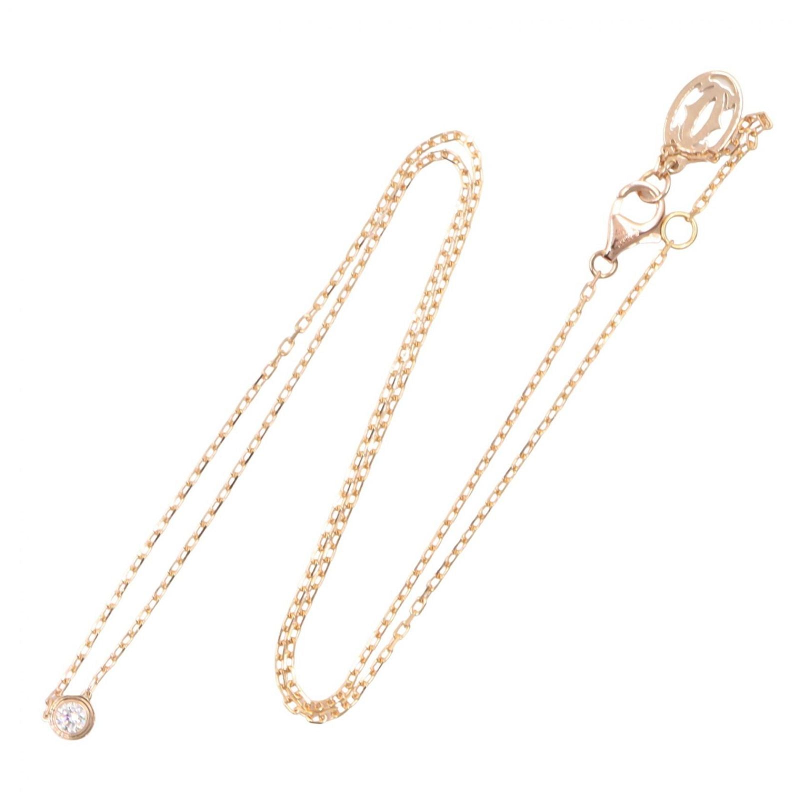 Cartier Necklace Damier SM 37.5 41 cm 18k Pink Gold Diamond — view 2