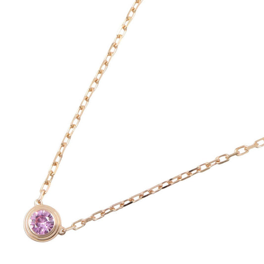 Cartier Necklace Damier Pink Sapphire 38 41 cm 18k Gold