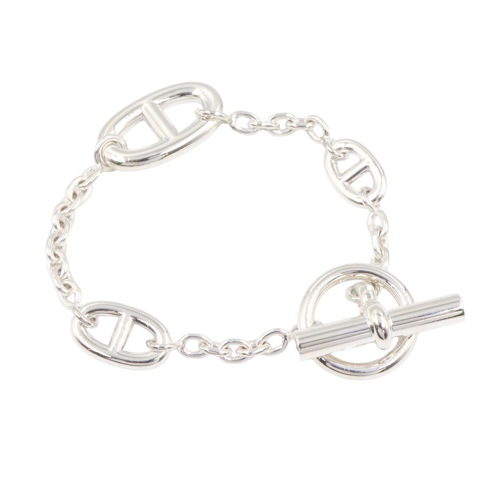 Hermes Bracelet Chaine D'ancre Farandole 15 cm 925 Sterling Silver