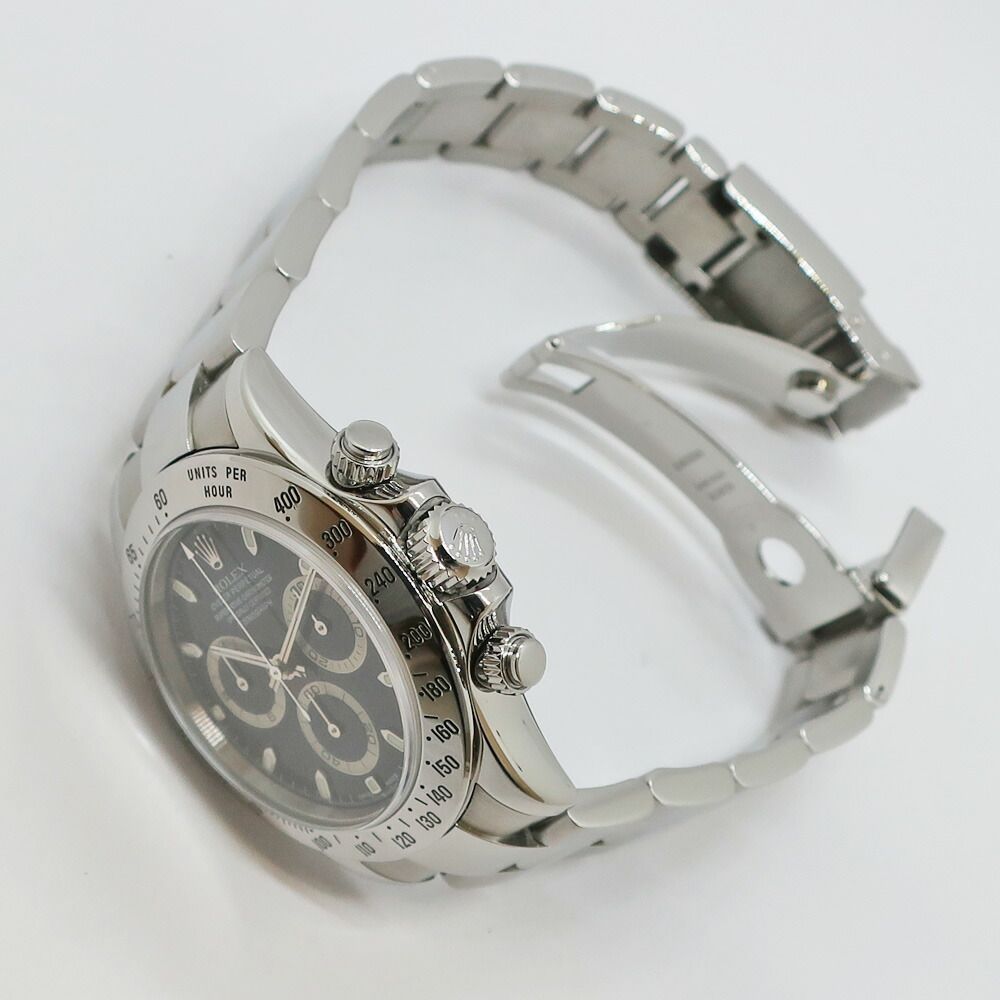 Rolex Ten Polished Cosmograph Daytona Number Black SS Automatic Watch — view 9