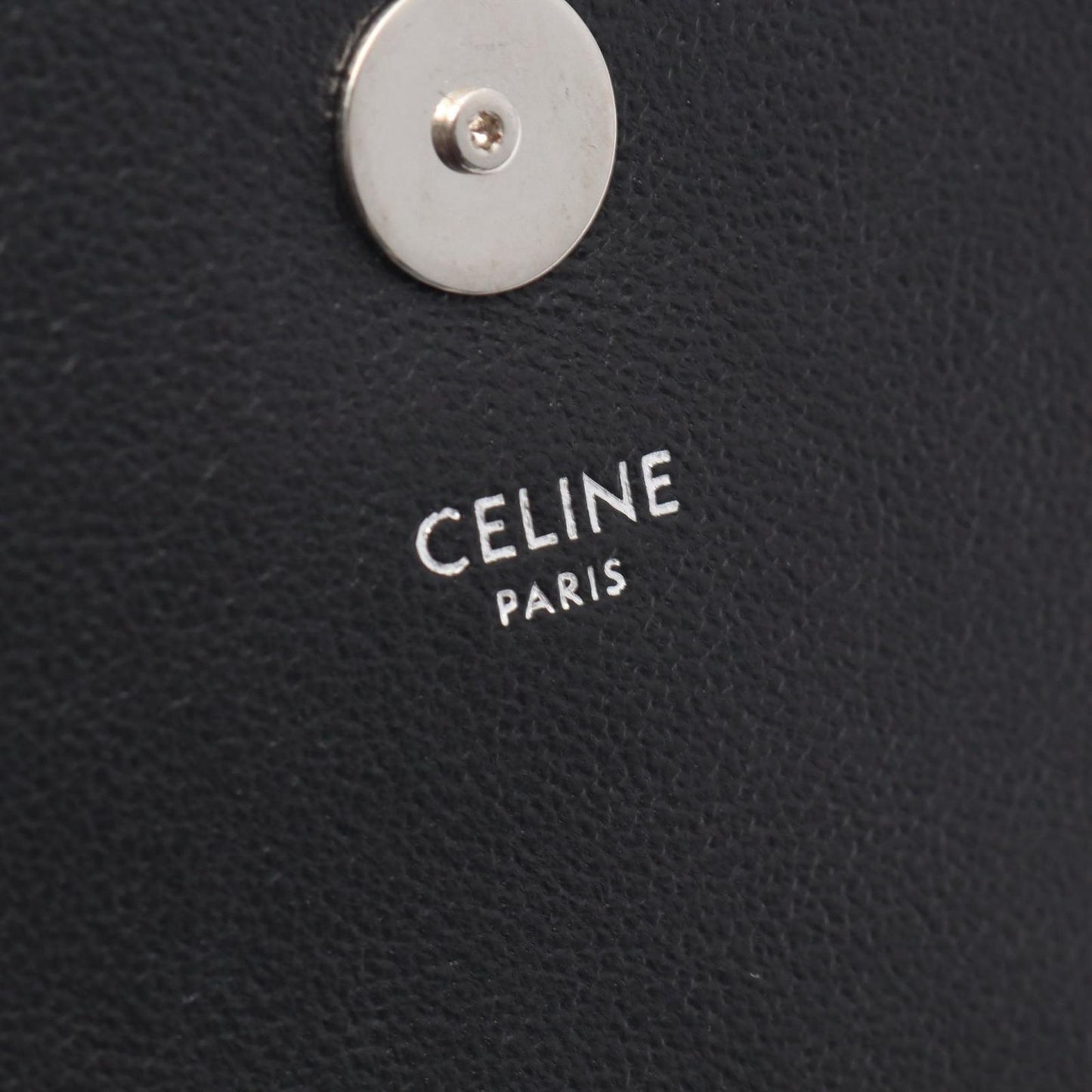 Celine Shoulder Bag Small Triomphe Cross Dark Brown Canvas Leather — view 4