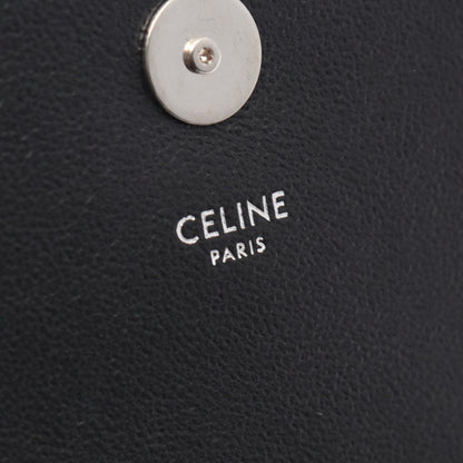 Celine Shoulder Bag Small Triomphe Cross Dark Brown Canvas Leather — view 4