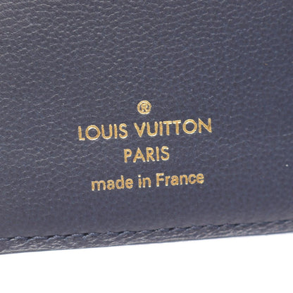 Louis Vuitton Bifold Wallet Portefeuille Monogram Embossed Navy Leather — view 5