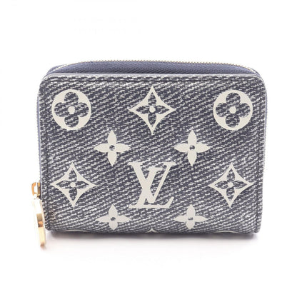 Louis Vuitton Bifold Wallet Portefeuille Monogram Embossed Navy Leather