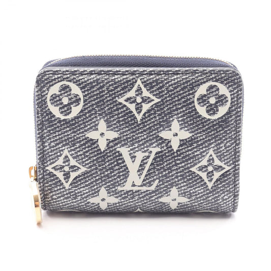 Louis Vuitton Bifold Wallet Portefeuille Monogram Embossed Navy Leather